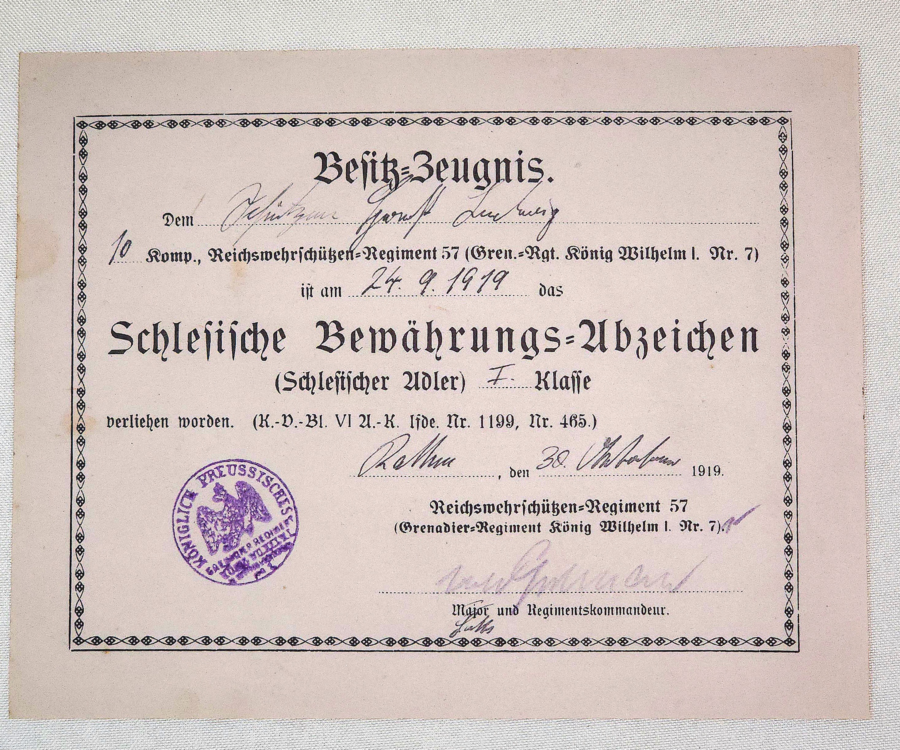German Imperial - WW1, Weimar Republic.