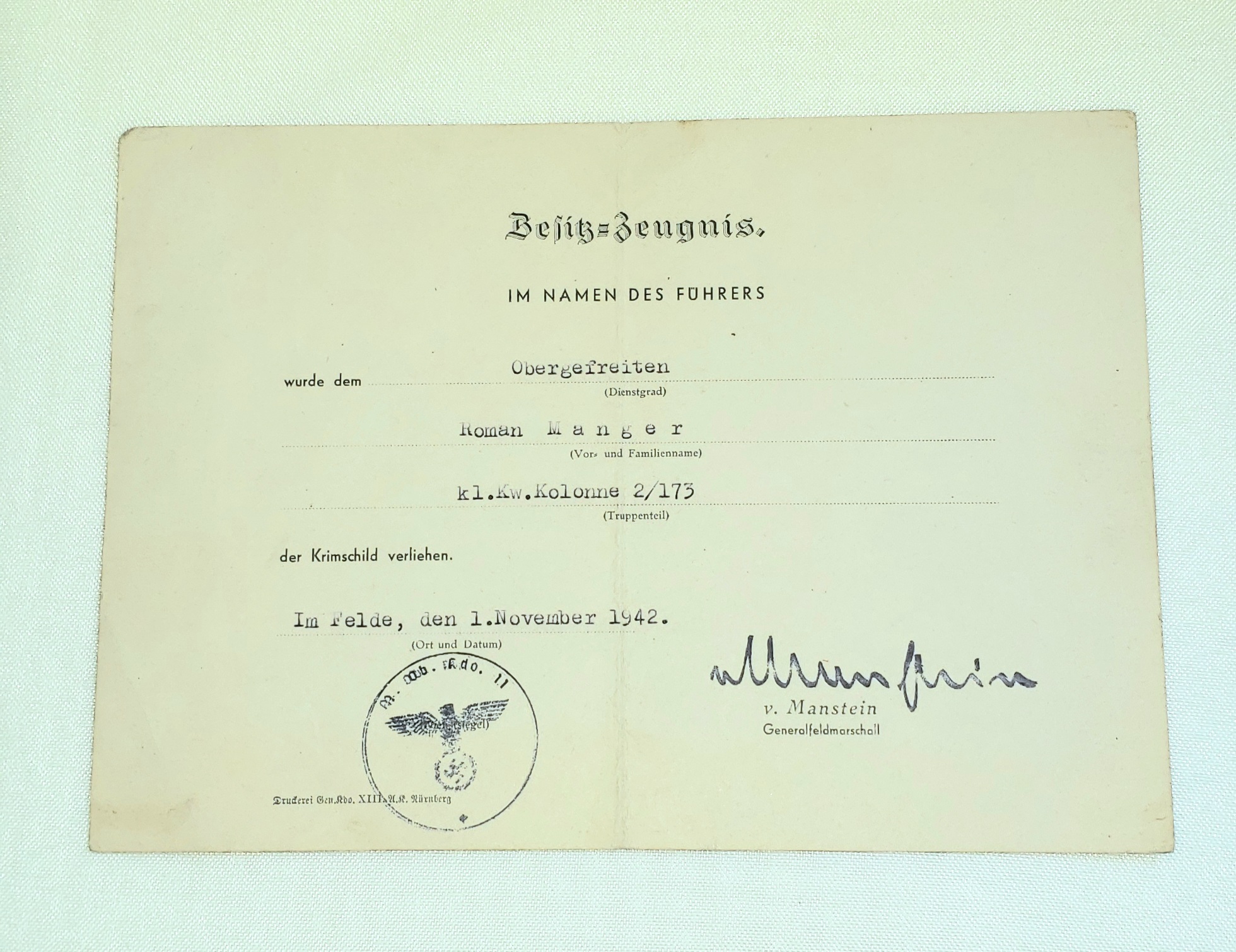 Army/ Waffen-SS Awards ,   Badges ,Insignia and related items.