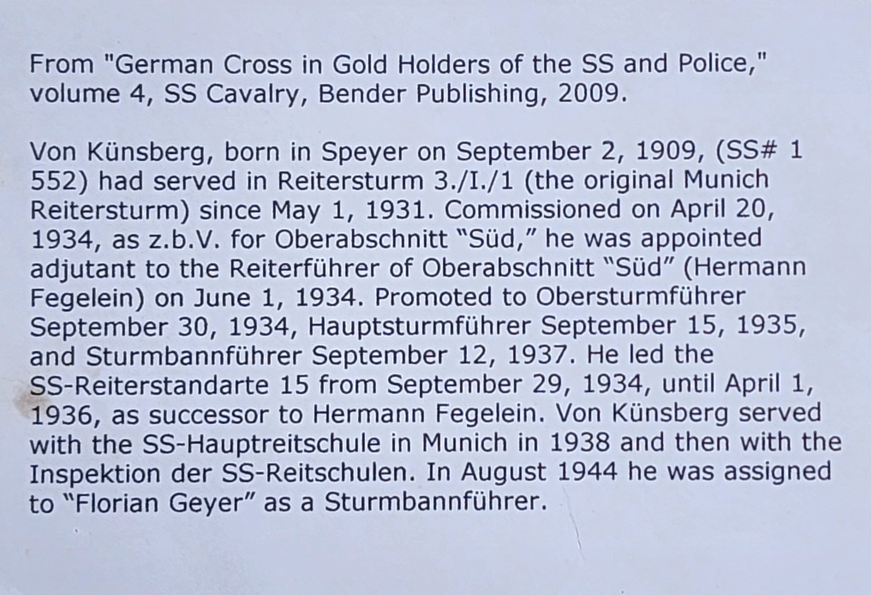 Awards, Documents to SS - soldiers.