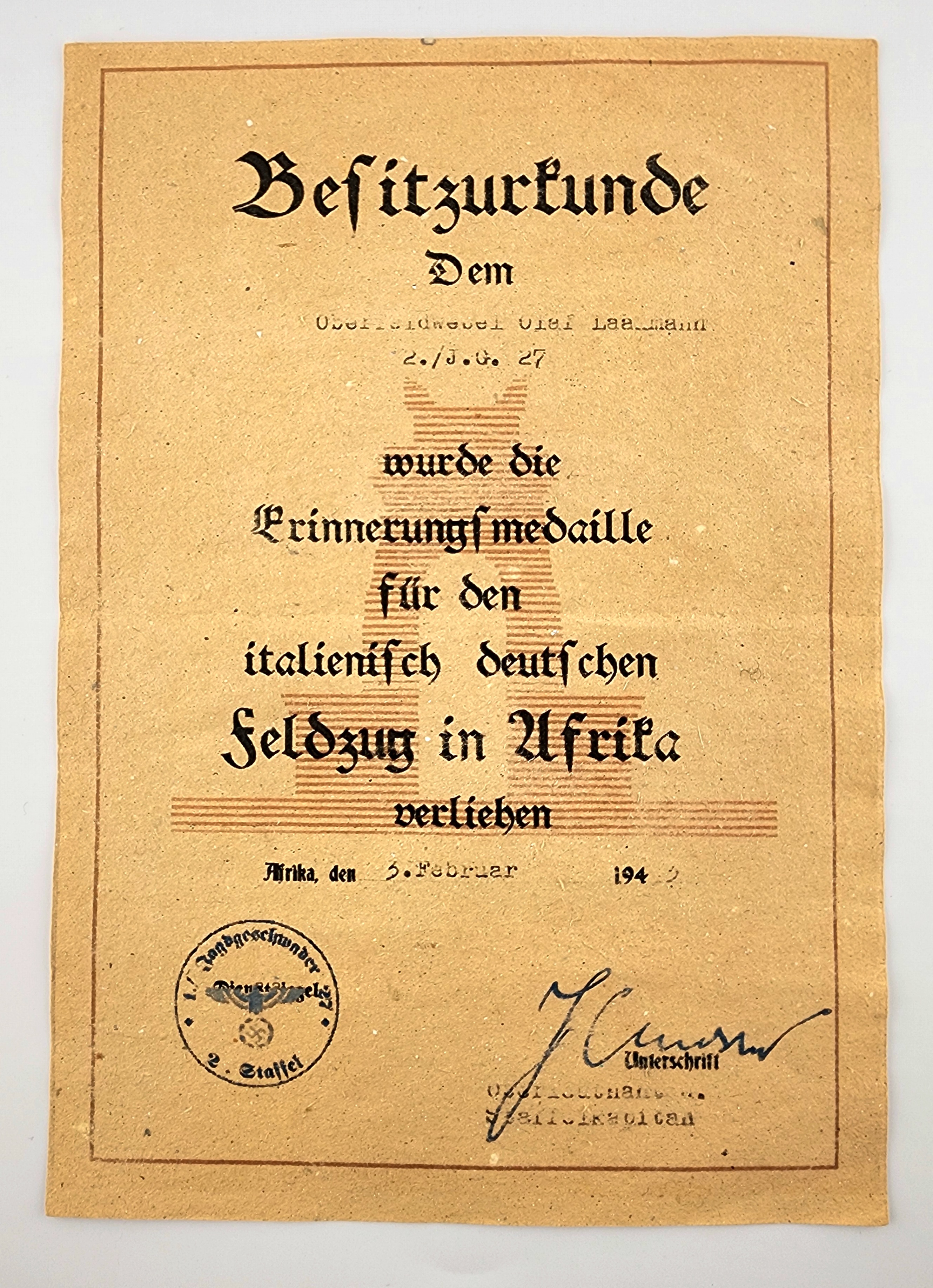 Campaign and Commemorative Awards.