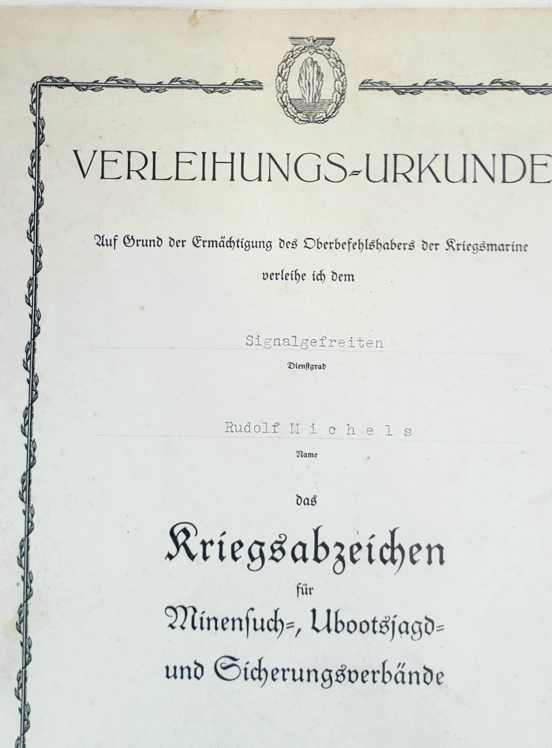 Kriegsmarine Badges , Insignia , related items.